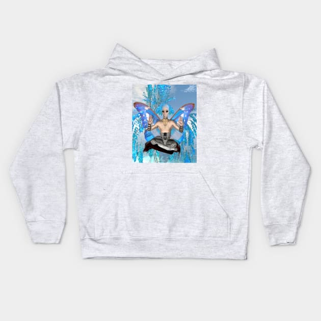 Blue Fairy Kids Hoodie by icarusismartdesigns